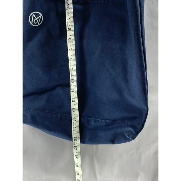 MONACLE Unisex Navy Blue Logo Snap-Button Canvas Shoulder/Handbag - Picture 11 of 13